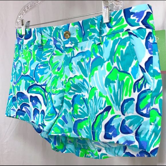 Lilly Pulitzer Walsh Shorts Agate Green Lazy River - Picture 4 of 8